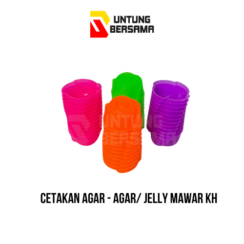 Cetakan Mawar Kh Agar - Agar/ Jelly 12 Pcs