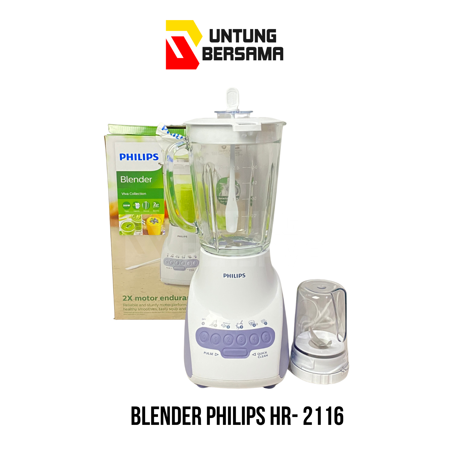 Gelas Jus + Gelas Bumbu Blender Philips Dry Mill HR-2116