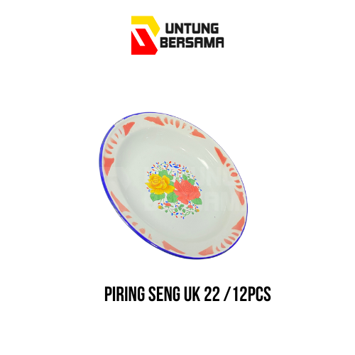 Piring Seng Ukuran 22 Cm / 12 Pcs
