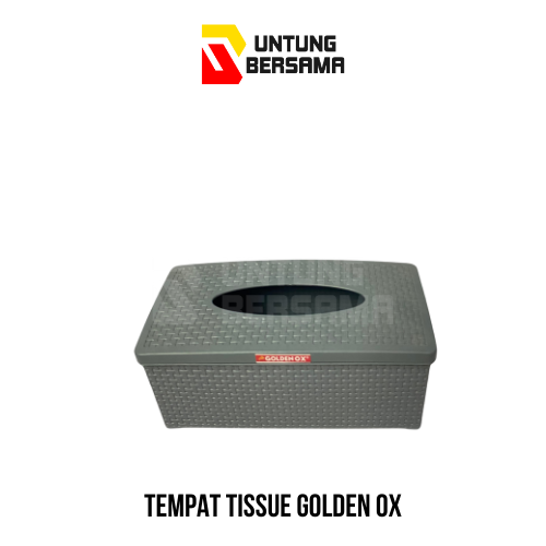 Tempat Tissue / Kotak Tisu Golden Ox Abu-Abu, Coklat