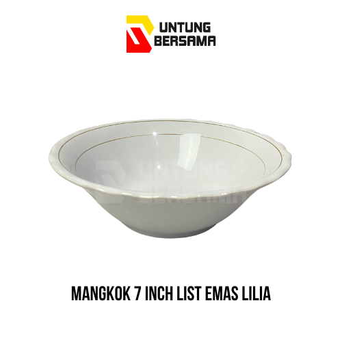 Mangkok 7 Inch List Emas