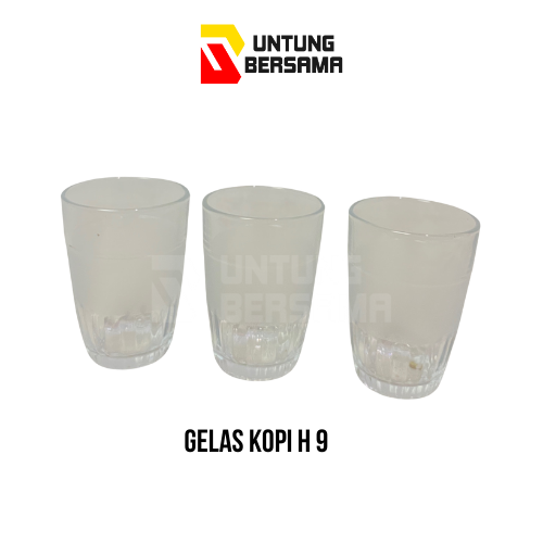Gelas Kaca H-9/ Gelas Kopi/ Gelas Teh Gelas Serbaguna /6pcs