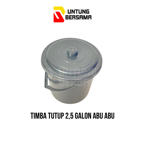 Timba Tutup 2,5 Galon Abu Abu Serbaguna