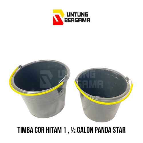 Timba Cor Hitam 1, 1/2 Galon Panda Star / Timba Kecil