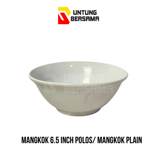 Mangkok 6,5 Inch Polos / Plain 12 Pcs / Mangkok Ayam / Mangkok Baso