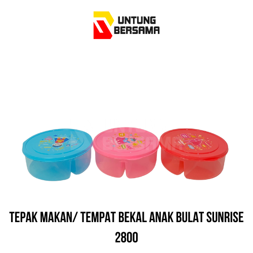 Tepak Bekal/ Bekal Makanan Anak Bulat Sunrise 2800