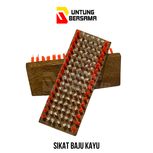 Sikat Cuci Baju Gagang Kayu / Serbaguna
