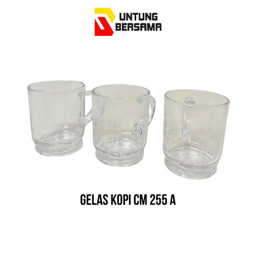 Gelas Kaca/ Gelas Kopi Cm 255 A/ Gelas Serbaguna / 6pcs