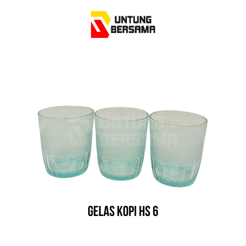 Gelas Kaca Hs 6/ Gelas Kopi/ Gelas Teh Gelas Serbaguna /6pcs