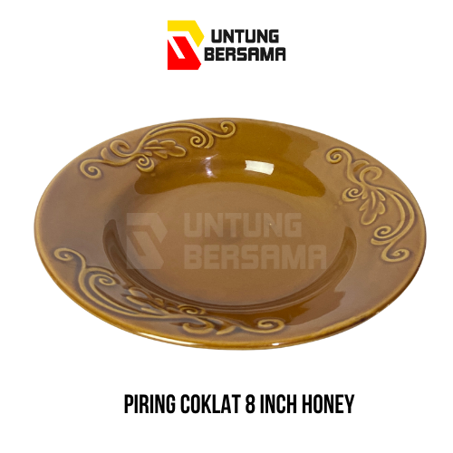 Piring Coklat 8 Inch Honey Sli