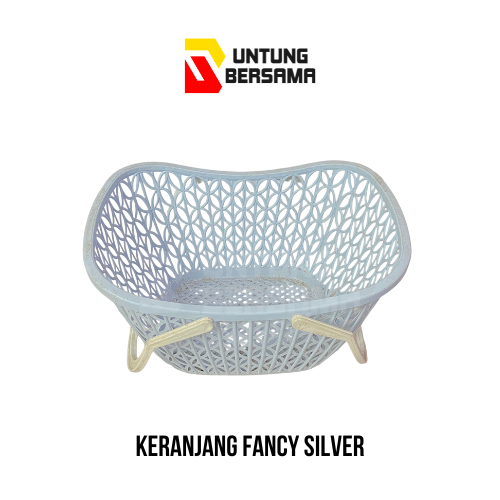Keranjang Fancy Serbaguna Warna Silver