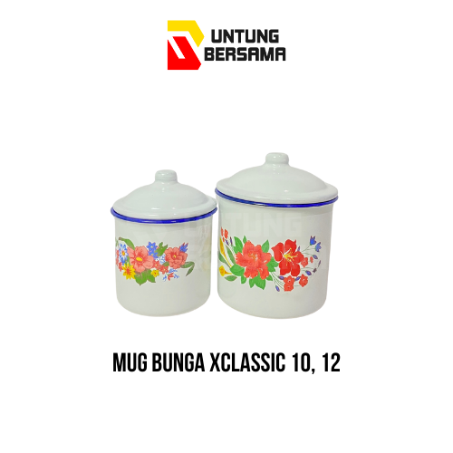 Mug Bunga Classic Serbaguna Ukuran 10, 12