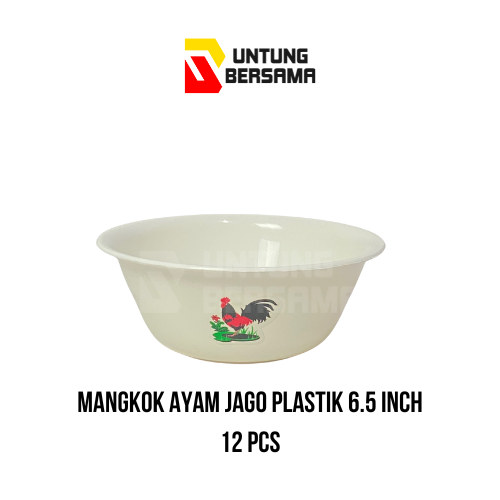 Mangkok Plastik Ayam Jago 6.5 Inch