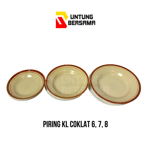 Piring Kl Coklat 6,7, 8 Inch 1 12 Pcs