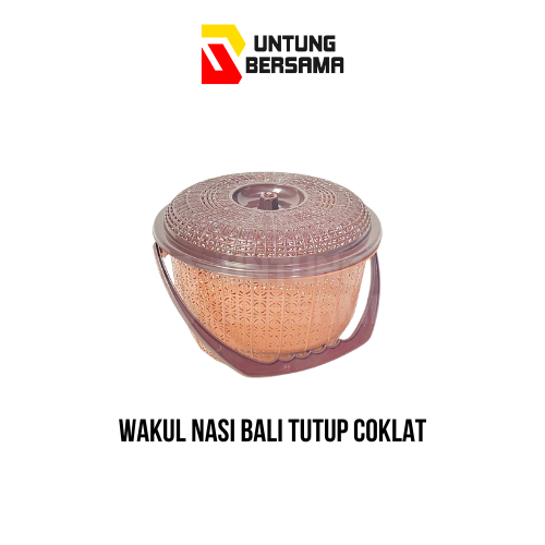 Wakul Nasi Tutup Bali Orange, Coklat Serbaguna