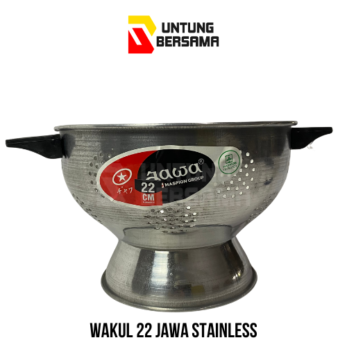 Wakul Nasi 22 Jawa Stainless Gagang Hitam